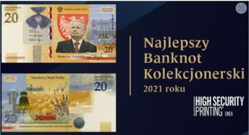 15 szt -20 zł Lech Kaczyński 4 banknoty Skarbnicy Polskiej
