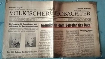 Gazeta Niemiecka Volkischer Beobachter z 1943r.