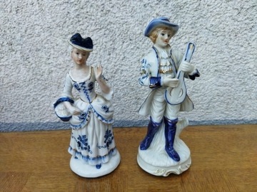 Figurki porcelanowe kobieta mężczyzna para 21cm