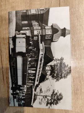 Pocztówka Tramwaj kolejka Rosja 1985 czarno-biała 