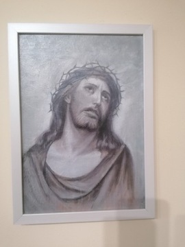Obraz ręcznie wykonany  Jezus  prezent