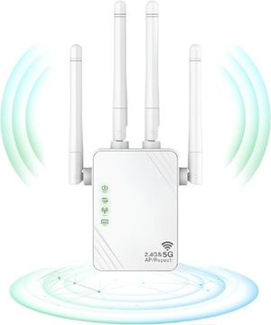 Wzmacniacz sygnału WiFi 5G 2,4 GH 1200M biały