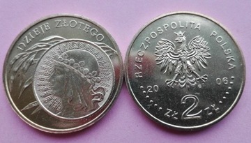 2 zł 2006 r. DZIEJE ZŁOTEGO,- GŁOWA KOBIETY