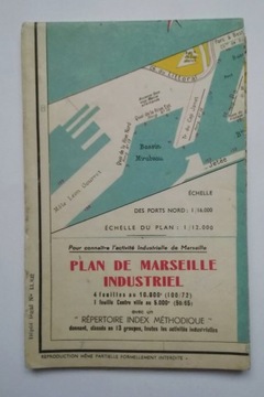 PLAN DE MARSEILLE "FREZET" 1958