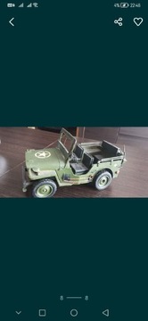 Jeep Willys USA Army, zabawka z metalu, auto 