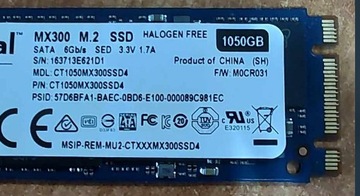 Crucial 1TB SATA SSD MX300 M.2 2280