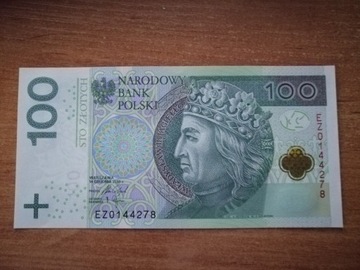 Banknot 100 zł seria EZ