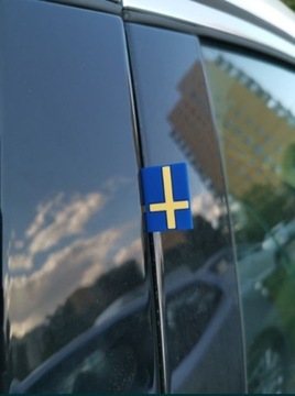 Volvo Saab naklejka flaga Szwecji