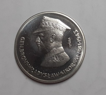 Próba Nikiel  50 złotych 1981 Władysław Sikorski 