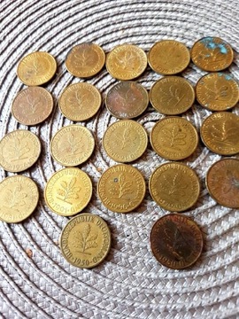 10 Pfennig Niemcy 22 monety 1950r