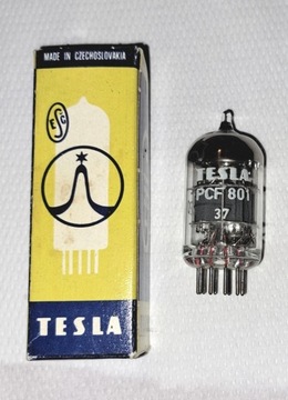 Lampa PCF801 Tesla NOS, testowana 100%