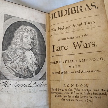 Hudibras Samuel Butler 1674 rok - XVII wiek