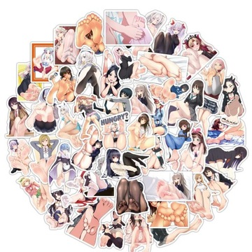 Naklejki Waifu Hentai Sexy Anime 50 sztuk