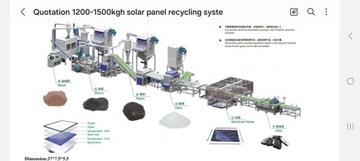 Linia do recyklingu paneli fotowoltaicznych