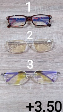 Okulary korekcyjne przeciwsłoneczne +3.50 z etui 