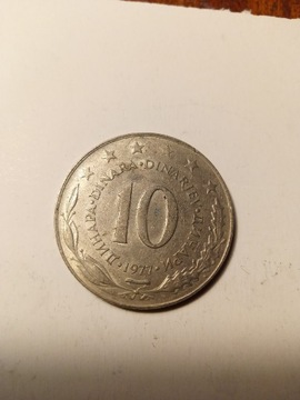 10 dinarów 1977r. Jugosławia.