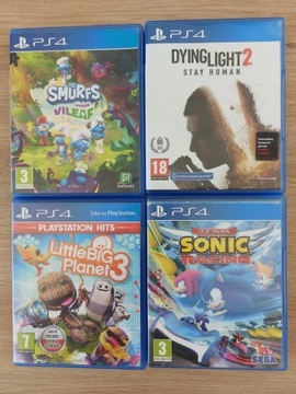 Gry PS4 Dying Light2, Sonic, Litle Big Planet3