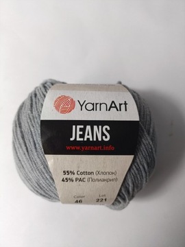 Włóczka YarnArt Jeans  ciemny szary 46