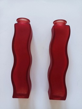 Wazon flakoniki szklane czerwone dwie sztuki