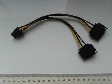 Kabel z 2xSATA do GPU 6pin dla karty graficznej,19