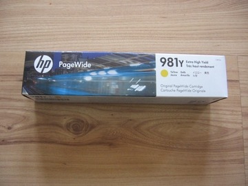 NOWY ORYGINALNY TUSZ ŻÓŁTY HP LOR15A ( 981Y )