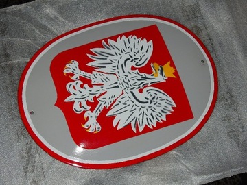 Herb godło polski emliowane 