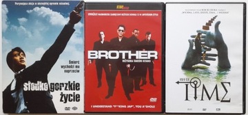 3 filmy DVD - Słodko-gorzkie życie, Time, Brother