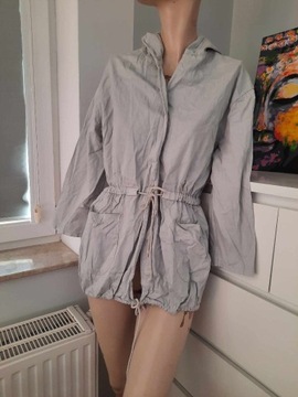 Bluza z kapturem cieńki płaszczyk płaszcz narzutka kurtka 100% bawełniana