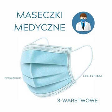 Maseczi Maski Medyczne Ochronne, tysiąc sztuk ! 