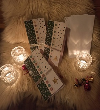 Kartki świąteczne, zestaw, 3szt z kopertami