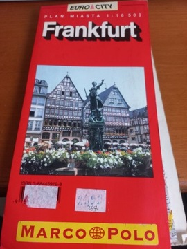 Mapa  plan  Frankfurt nad Menem