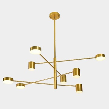 LAMPA LED REMDAL złota ITALUX PND-16374-8-COP-3K