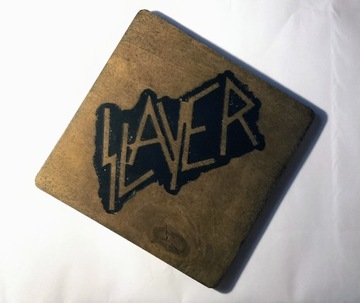 SLAYER - drewniana, grawerowana podstawka