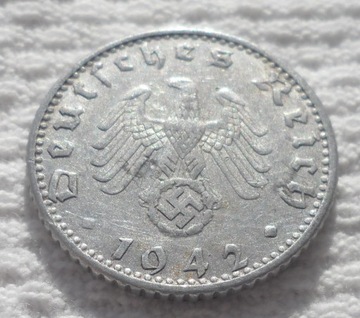 Niemcy III Rzesza 50 reichspfennig fenigów 1942 A