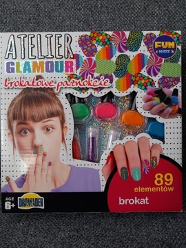 Brokatowe paznokcie Atelier glamour Dromader