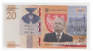 Banknoty 20zł Lech Kaczyński LK0042691 !!!!!