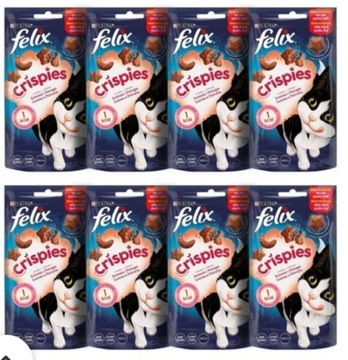 16x45g Przysmak karma kot felix crispies losos pstrag