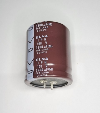 100V 3300uf (M) LPH 105°C  ELNA 35x42mm kondensator elektrolityczny.