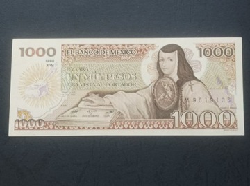 MEKSYK 1000 Pesos 1985 Seria XW