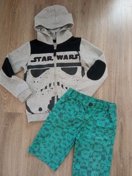 Bluza chłopięca Star Wars i gratis  spodenki r.110 cm