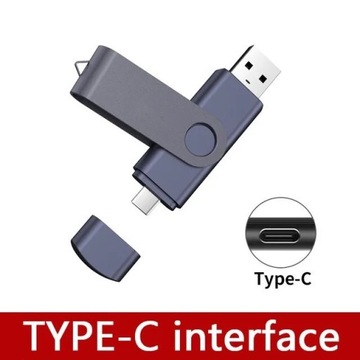 Pendrive Obrotowy USB & Typ-C 512GB, Szybki 