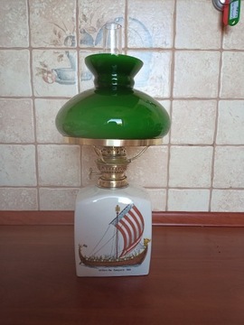 Lampa naftowa sygnowana ceramiczna