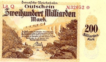 200 miliardów marek - 1923 rok