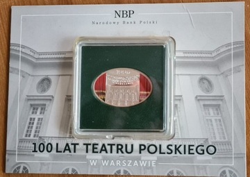 Moneta kolekcjonerska 10 zł 100 lat Teatru Polskie