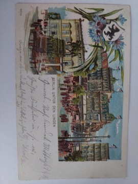 Postcard Berlin unter den Linden  1905 rok