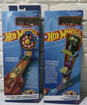 Zestaw dwóch torów HotWheels-Wyskok w pionie, Zakręcona punktacja