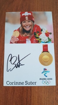 Corinne Suter autograf, medalistka olimpijska 