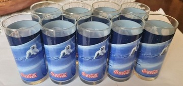 Szklanki do napojów Coca Cola Kolekcjonerskie Nowe 9 sztuk 