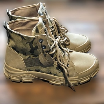 Nowe Buty trzewiki kolor khaki