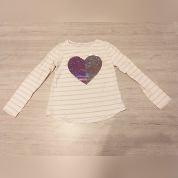 Bluzeczka dla dziewczynki serce h&m